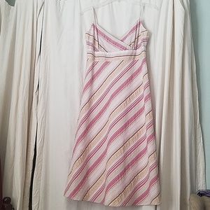 Vintage Y2K J. Crew seersucker A-line dress